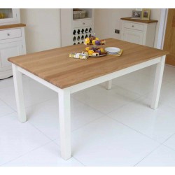 Andrena Barley Fixed Top Dining Table - Many Sizes 