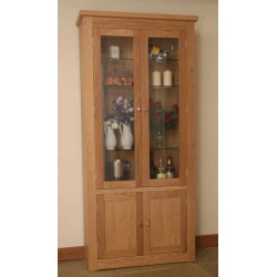 Andrena Elements EL875 Tall wide Glazed Bookcase with Bottom Doors