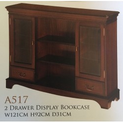 A517 Two Drawer Display Bookcase