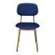 Tambour & Holcot Bari Grey Chair in Plush Marine - SOLD IN PAIRS 