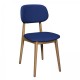 Tambour & Holcot Bari Grey Chair in Plush Marine - SOLD IN PAIRS 