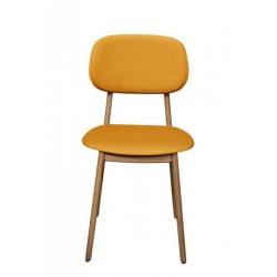 Tambour & Holcot Bari Grey Chair in Plush Mustard - SOLD IN PAIRS 