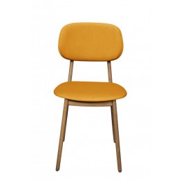 Tambour & Holcot Bari Grey Chair in Plush Mustard