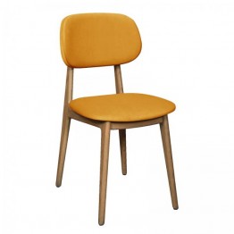 Tambour & Holcot Bari Grey Chair in Plush Mustard