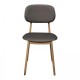 Tambour & Holcot Bari Grey Chair in Plush Steel - SOLD IN PAIRS