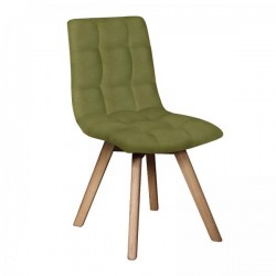 Tambour & Holcot Dolomite Grey Leg Dining Chair in Olive - SOLD IN PAIRS