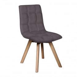 Tambour & Holcot Dolomite Grey Leg Dining Chair in Steel - SOLD IN PAIRS 