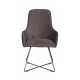 Tambour & Holcot Utah Chair in Plush Steel - Pewter Metal Leg