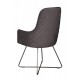 Tambour & Holcot Utah Chair in Plush Steel - Pewter Metal Leg