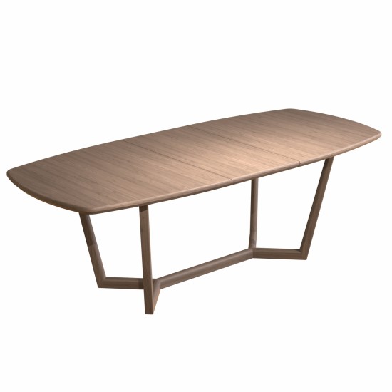 Holcot Oval Extending Dining Table - Grey Finish 