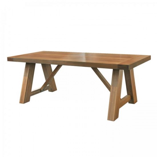 Holcot Monastery Refectory Dining Table - Grey Finish