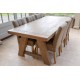 Holcot Monastery Refectory Dining Table - Grey Finish