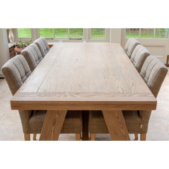 Holcot Monastery Refectory Dining Table - Grey Finish