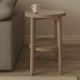 Holcot Side Table with Rattan - Grey Finish 