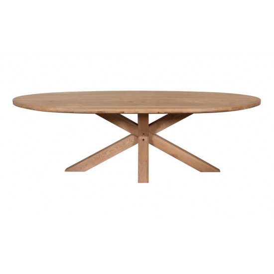 Tambour & Holcot Barkington Grey Oval Table - 180cm long 