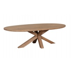 Tambour & Holcot Barkington Grey Oval Table - 180cm long 