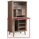 Tambour Grey Cupboard Base Unit