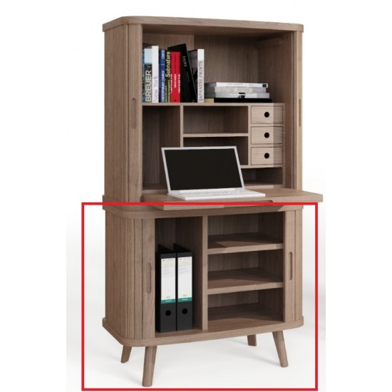 Tambour Grey Cupboard Base Unit