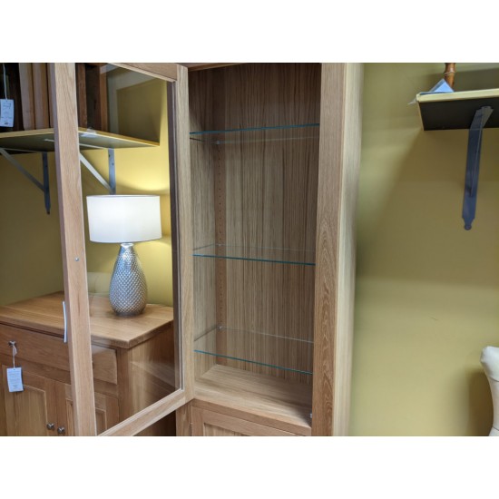  SHOWROOM CLEARANCE ITEM - Andrena Elements EL876 Glazed Bookcase with Bottom Cupboard