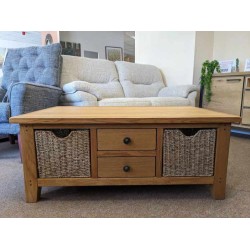  SHOWROOM CLEARANCE ITEM - Corndell Burford 5880 Large Coffee Table with Baskets