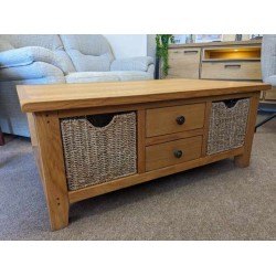  SHOWROOM CLEARANCE ITEM - Corndell Burford 5880 Large Coffee Table with Baskets