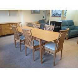  SHOWROOM CLEARANCE ITEM - Ercol Furniture Teramo Dining Suite - Medium Table and 6 Chairs
