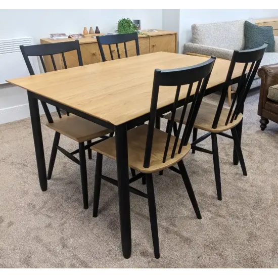  SHOWROOM CLEARANCE ITEM - Ercol Furniture Monza Small Dining Table with 4 Chairs