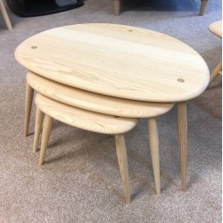  SHOWROOM CLEARANCE ITEM - Ercol Furniture 7354G Nest in Clear Matt finish