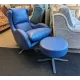  SHOWROOM CLEARANCE ITEM - Fama Lenny Swivel Chair & Stool 