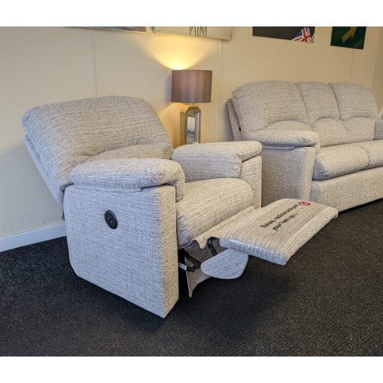  SHOWROOM CLEARANCE ITEM - G Plan Chloe Suite - 3 Seater Sofa & Power Recliner