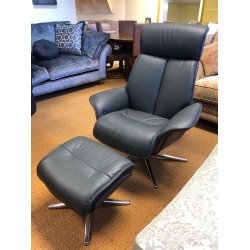  SHOWROOM CLEARANCE ITEM - G Plan Lund Swivel Recliner & Stool