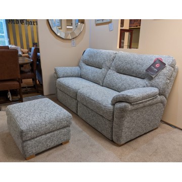  SHOWROOM CLEARANCE ITEM - G Plan Seattle 3 Seater Sofa with a Storage Footstool 