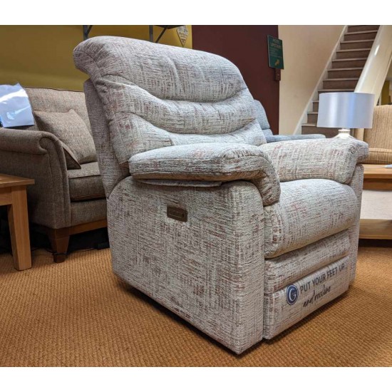  SHOWROOM CLEARANCE ITEM - G Plan Ledbury Suite - 3 Seater Sofa and Power Recliner with Adjustable Lumbar & Headrest