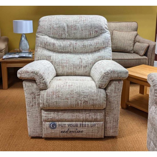  SHOWROOM CLEARANCE ITEM - G Plan Ledbury Suite - 3 Seater Sofa and Power Recliner with Adjustable Lumbar & Headrest