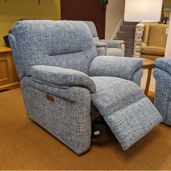  SHOWROOM CLEARANCE ITEM - G Plan Seattle Suite - 3 Seater Sofa and Power Recliner with Adjustable Lumbar Cushion