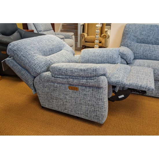  SHOWROOM CLEARANCE ITEM - G Plan Seattle Suite - 3 Seater Sofa and Power Recliner with Adjustable Lumbar Cushion