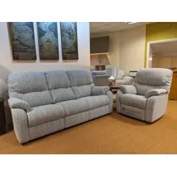  SHOWROOM CLEARANCE ITEM - G Plan Mistral Small 3 Seater Sofa and Small Power Recliner Chair 
