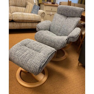 Recliner shop with stool