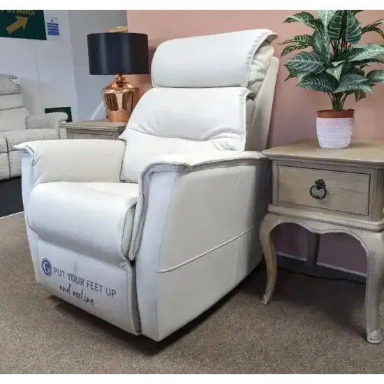  SHOWROOM CLEARANCE ITEM - G Plan Solna Swivel Power Recliner Chair with Adjustable Headrest & Lumbar