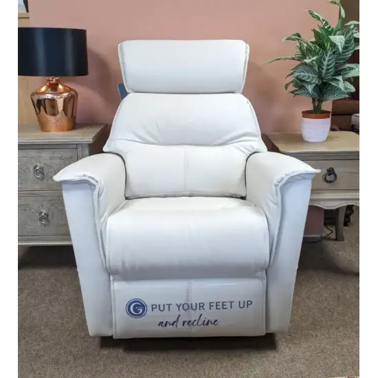  SHOWROOM CLEARANCE ITEM - G Plan Solna Swivel Power Recliner Chair with Adjustable Headrest & Lumbar