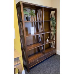  SHOWROOM CLEARANCE ITEM - Laura Ashley Balmoral Double Bookcase in Chestnut shade