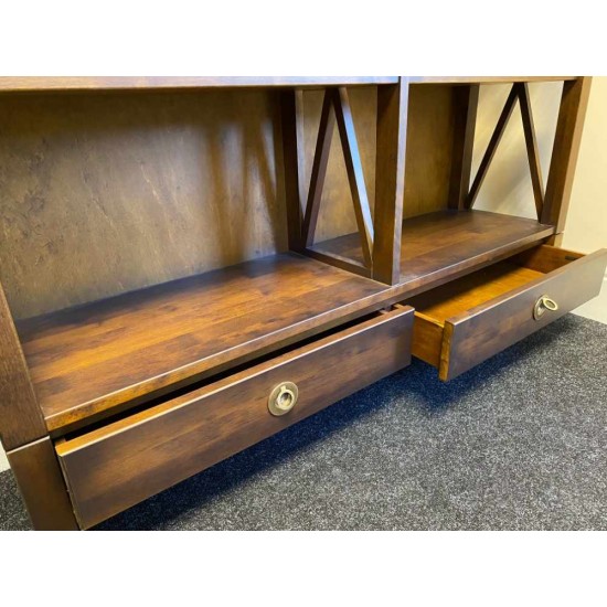  SHOWROOM CLEARANCE ITEM - Laura Ashley Balmoral Double Bookcase in Chestnut shade