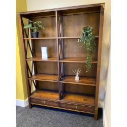  SHOWROOM CLEARANCE ITEM - Laura Ashley Balmoral Double Bookcase in Chestnut shade