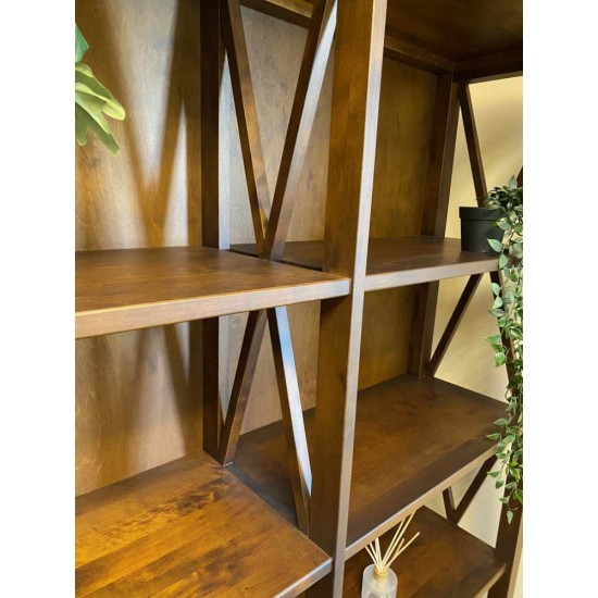  SHOWROOM CLEARANCE ITEM - Laura Ashley Balmoral Double Bookcase in Chestnut shade