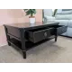 SHOWROOM CLEARANCE ITEM - Laura Ashley Henshaw 2 Drawer Coffee Table in Black