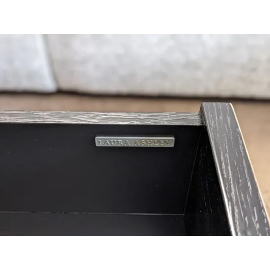  SHOWROOM CLEARANCE ITEM - Laura Ashley Henshaw 2 Drawer Coffee Table in Black