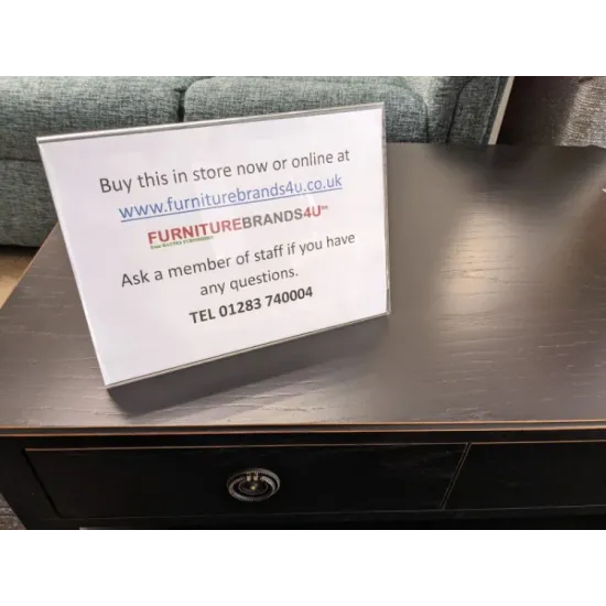  SHOWROOM CLEARANCE ITEM - Laura Ashley Henshaw 2 Drawer Coffee Table in Black
