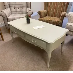  SHOWROOM CLEARANCE ITEM - Laura Ashley Provencale 2 Drawer Coffee Table in Dove Grey shade