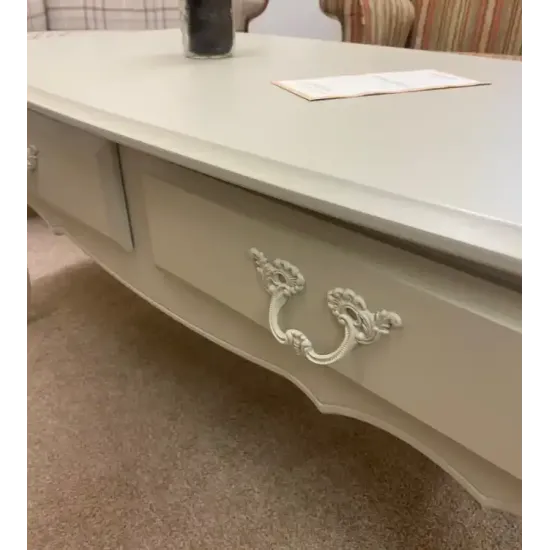  SHOWROOM CLEARANCE ITEM - Laura Ashley Provencale 2 Drawer Coffee Table in Dove Grey shade
