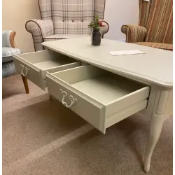  SHOWROOM CLEARANCE ITEM - Laura Ashley Provencale 2 Drawer Coffee Table in Dove Grey shade